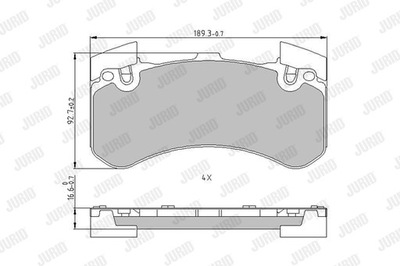 JURID 573649J КОЛОДКИ ТОРМОЗНЫЕ