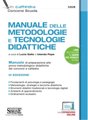 Manuale delle metodologie e tecnologie didattiche. Manuale di preparazione