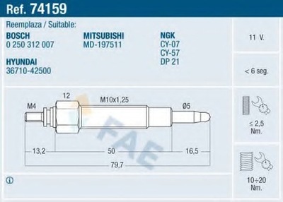 СВЕЧА НАКАЛА MITSUBISHI