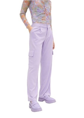 SPODNIE FIOLETOWE CARGO Z SZEROKIMI NOGAWKAMI _IN B.P.C 54