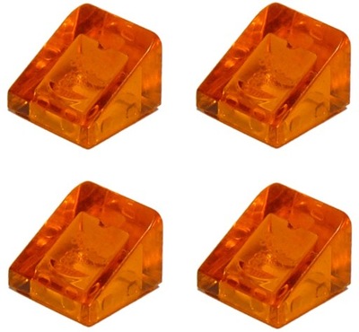 4x [New] LEGO 54200 Trans-Orange Slope 30 1 x 1 x 2/3