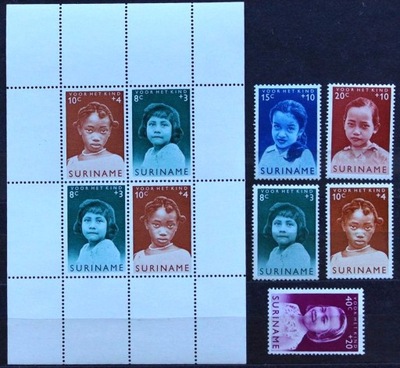 HOLANDIA - SURINAM - 1966 - DLA DZIECI - SERIA I BLOK