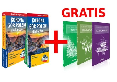 Korona Gór Polski dla każdego 2w1: przewodnik + mapa+ gratis