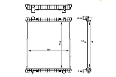 Nrf радиатор двигателя bez рамы iveco eurocargo i фото №1