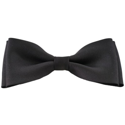 MĘSKA MUCHA MUSZKA ELEGANCKA KLASYCZNA DO GARNITURU GŁADKA CZARNA