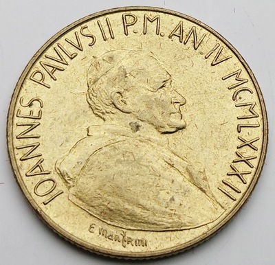 WATYKAN - 200 lirów - Jan Paweł II - Dzieło - 1982