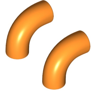 Lego 25214 rura kolanko pomarańczowe