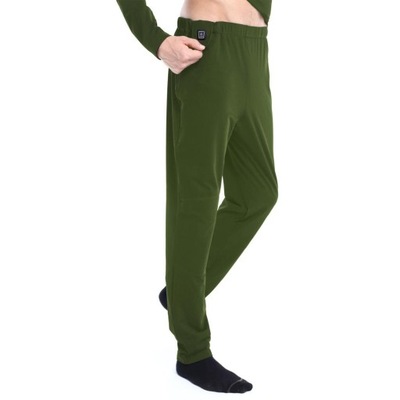 Glovii - Ogrzewane termoaktywne spodnie, rozmiar L, zielone