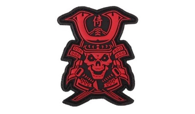 101 Inc. Naszywka 3D Samurai Skull Czerwony