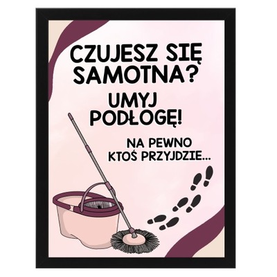 PLAKAT A4 w ramie PREZENT PARAPETÓWKĘ dla niej