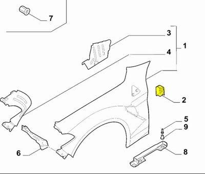 Кронштейн крила перед лівий alfa romeo stelvio фото №1