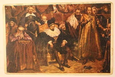 Jan Matejko, Fragment z obrazu "KAZANIE SKARGI" Król Zygmunt, CZYSTA, STARA