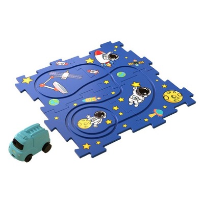 Puzzle Track Car Paly Set z pojazdami Hand Eye Space 4 puzzle