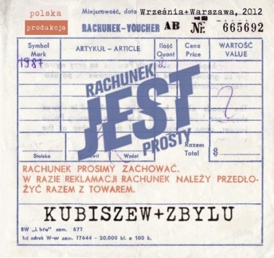 KUBISZEW / ZBYLU - RACHUNEK JEST PROSTY [CD]