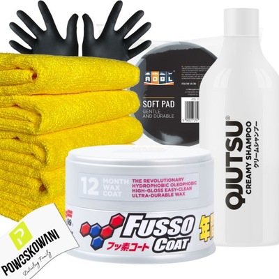 SOFT99 FUSSO COAT 12 MONTHS WAX LIGHT WOSK AUTO QJUTSU SZAMPON  