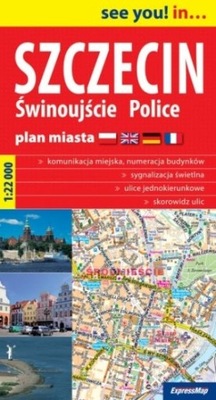 Szczecin Świnoujście, Police. Plan miasta 1:22 000