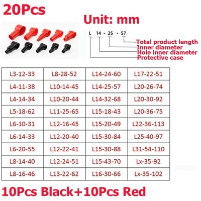 20 PIEZAS SOPORTE BATERÍA IZOLACYJNE GOMA TAPONES OCHRANIAJACE AL ~4544  
