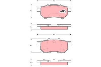 КОЛОДКИ ТОРМОЗНЫЕ - КОМПЛЕКТ GDB3113