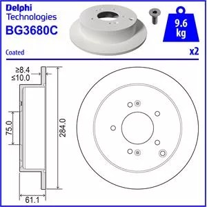 BG3680C/DEL DISKU HAM.HYUNDAI SANTA FE I 01- GAL. 