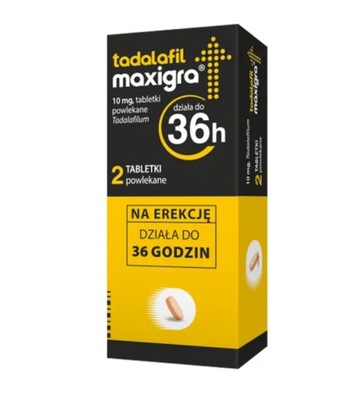 Tadalafil Maxigra 10mg potencja erekcja 2 tabletki