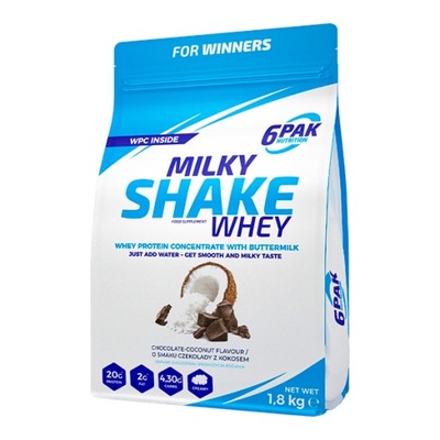 6Pak Milky Shake Whey 1800g - coconut chocolate