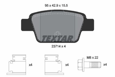 TEXTAR 2371401 TRINKELĖS STABDŽIŲ 