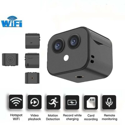 Mini bezprzewodowa zdalna dwukierunkowa kamera monitorująca z domofonem