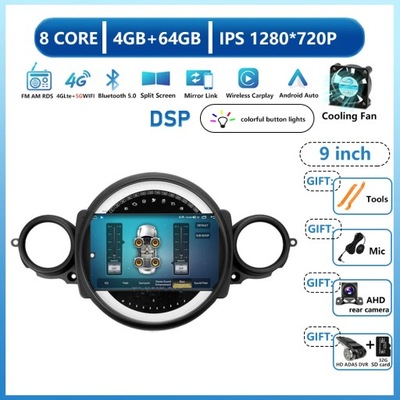 NAWIGATOR GPS PARA BMW MINI COOPER R56 R60 R51 2006-2014 RADIO DE AUTOMÓVIL CARPLAY  