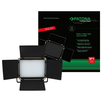 PATONA Premium lampa LED RGB 216ARC foto/wideo