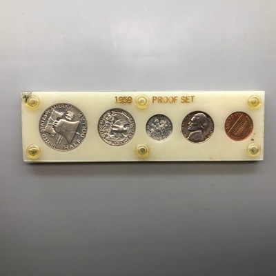 88333. USA - set monet - 1959r. - w opakowaniu (5 monet w tym 3 srebrne)