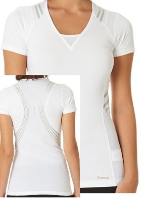 REEBOK damska biała bluzka prawidłowa postawa XS