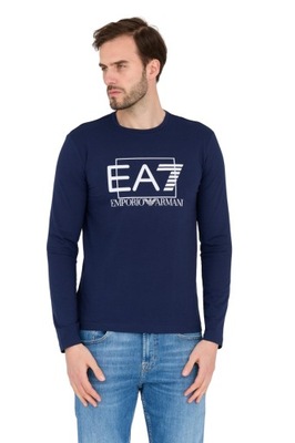 EA7 Granatowa koszulka na długi rękaw XXL