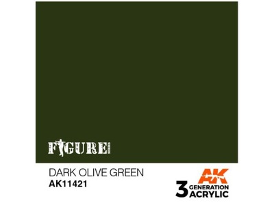 Farba akrylowa Dark olive green AK11421 AK Interactive