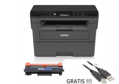 DRUKARKA LASEROWA Brother DCP-L2512D GRATIS TONER ZAMIENNY I KABEL USB