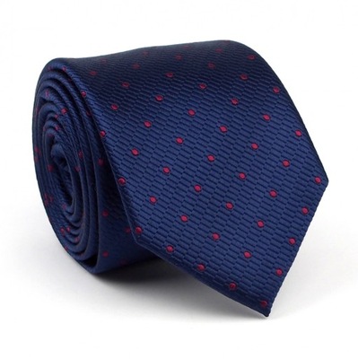 Elegancki jedwabny krawat żakardowy 100% jedwab + eleganckie pudełko