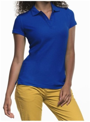 Koszulka polo damska niebieska XL