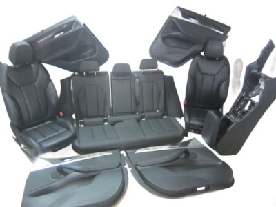 Bmw x3 g01 сидіння заднє сидіння обшивки шкіра салон чорні k8sw imitation leather фото №1