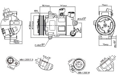 NISSENS COMPRESSOR AIR CONDITIONER MAN TGE AUDI A1 A1 CITY CARVER A3 Q2  