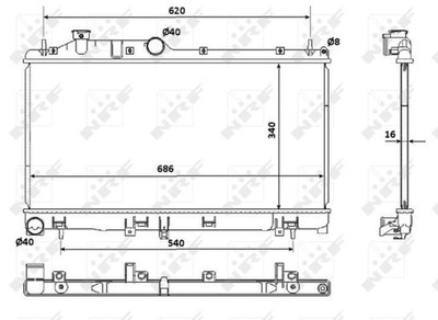 NRF AUŠINTUVAS SUBARU IMPREZA 2,0/2,5 08- 