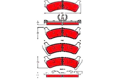 Trw тормозные колодки тормозные ford задняя explorer 4,0-5,0 4wd фото №1