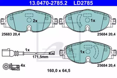 ZAPATAS DE FRENADO VOLKSWAGEN AUDI SEAT ATE  