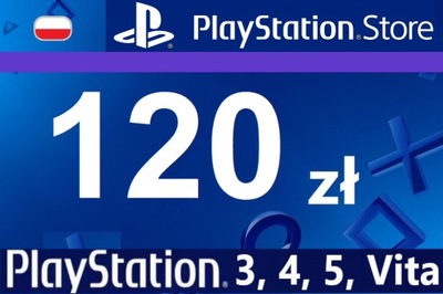 PlayStation 120 zł PSN Network Store Kod PS5 PS4 PS3