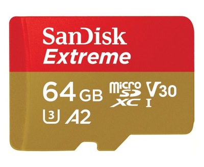SANDISK KARTA MICROSD 64GB CL10 ADAPTER 4K GOPRO