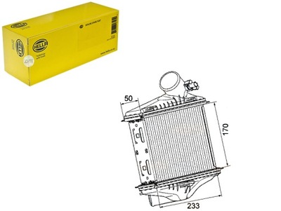 HELLA INTERCOOLER AUŠINTUVAS ORO DOLADOWUJACE 