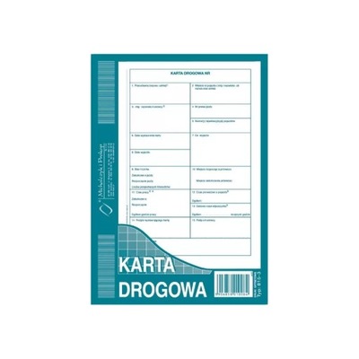 KARTA DROGOWA A5 80 KARTEK
