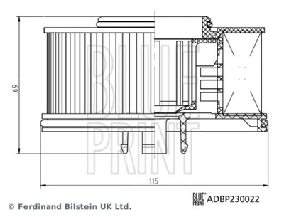 ФИЛЬТР ТОПЛИВА ADBP230022/BLP