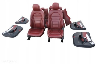 Сиденья czerwona кожа amg sedan mercedes w205 фото №1