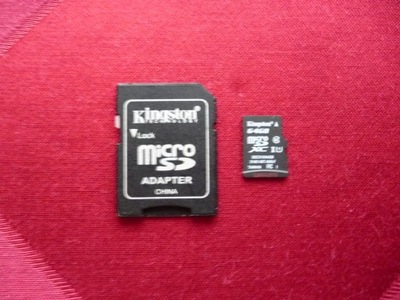 Karta pamięci SD microsd Kingston 64 GB + adapter