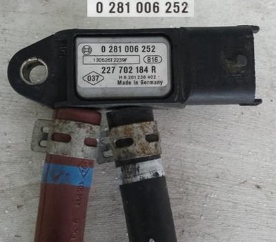 Датчик тиску вихлопних газів renault 0281006252 фото №1