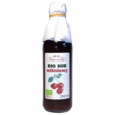 PROSTO ZE WSI Ekologiczny sok wiśniowy niesłodzony BIO 250 ml